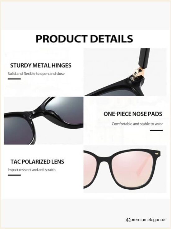 Polarized Mirrored Square Sunglasses UV400 Protection Anti Glare main image 6
